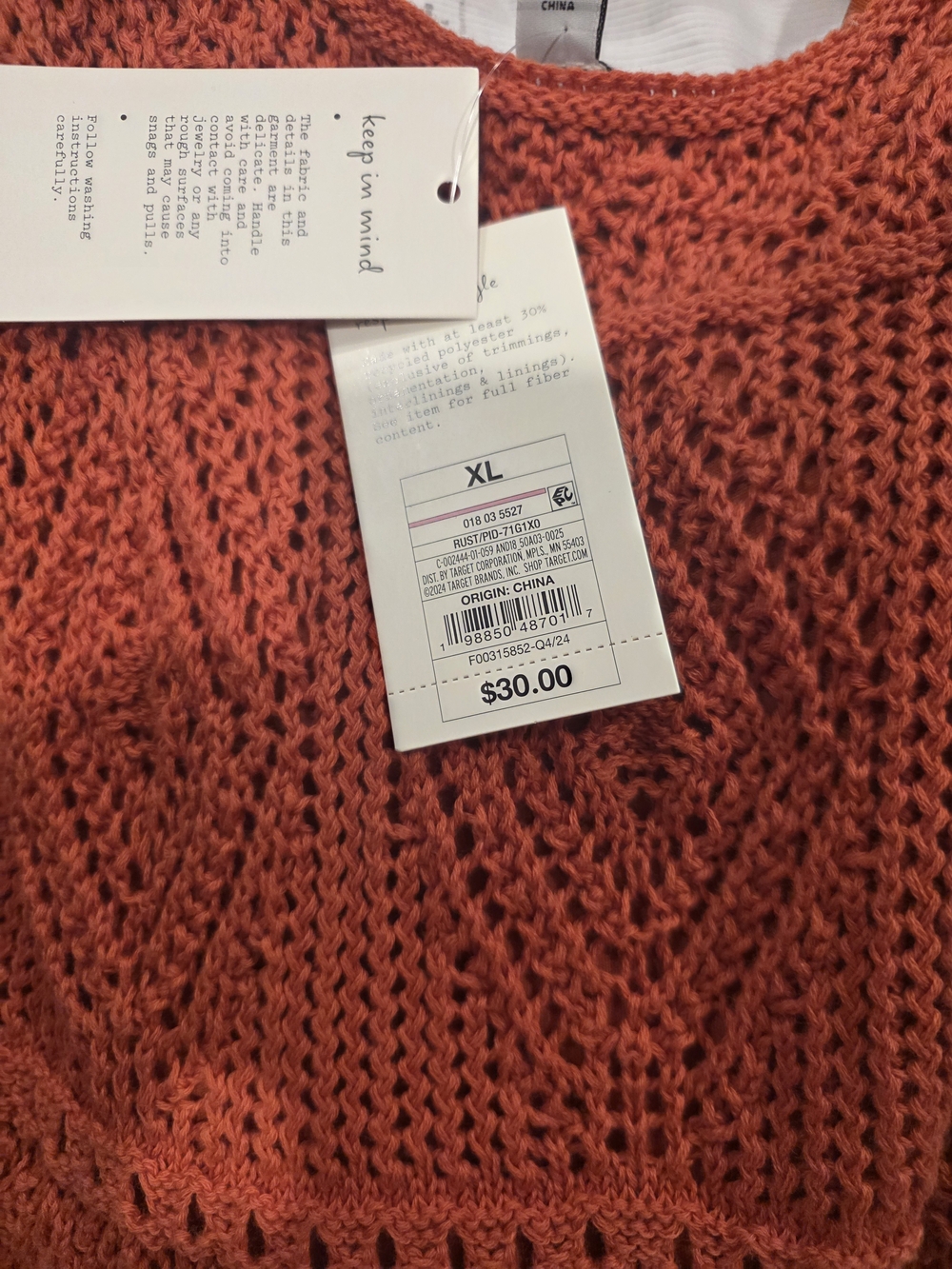 a new day Coral Crochet Mini Slip Dress - Picture 2 of 3